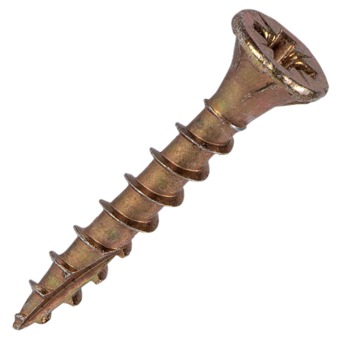 Cutter Pozi Countersunk Wood Screws - 4.5 x 25mm - Yellow Zinc - Pack of 200 - view 2