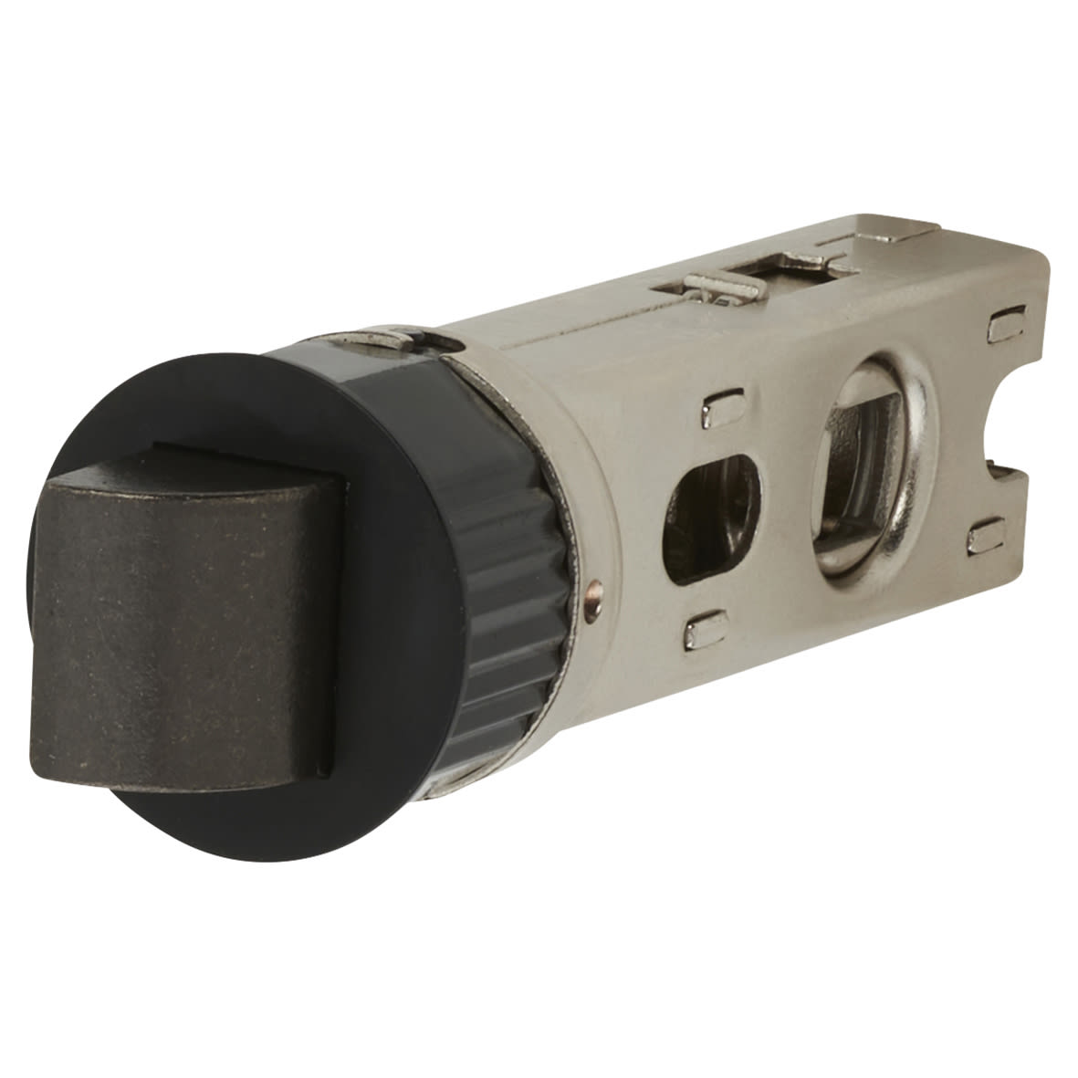 Quick Latch Passage Bolt Through Tubular Latch - 71mm Case - 57mm Backset - Round - Matt Black - view 2