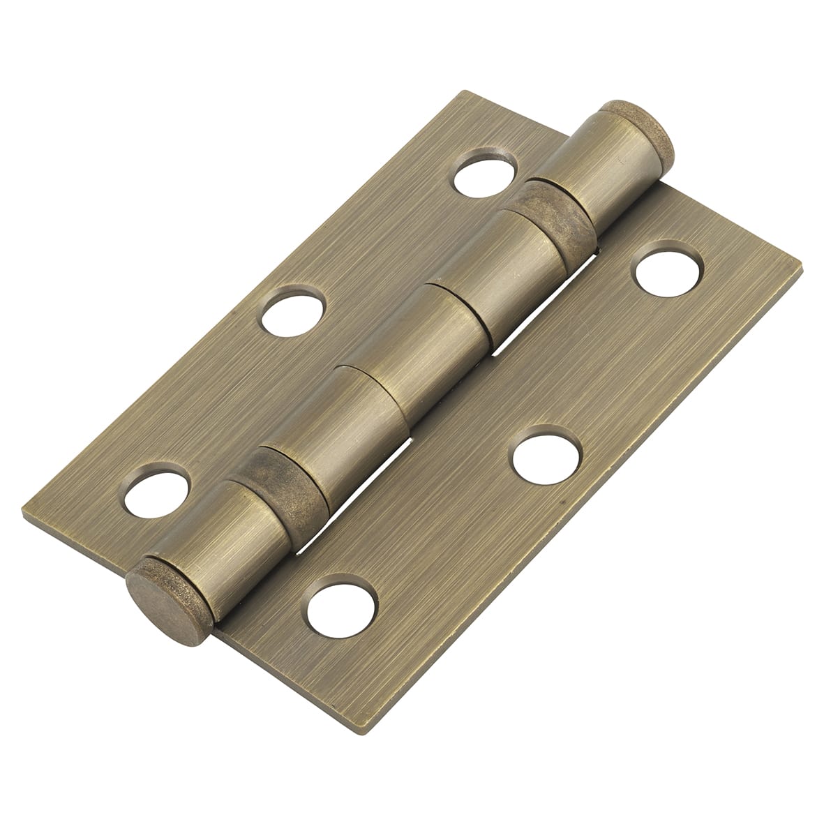 Matt Antique Brass Latch Door Handles on Rose Pack - Passage - Textura Range - view 5