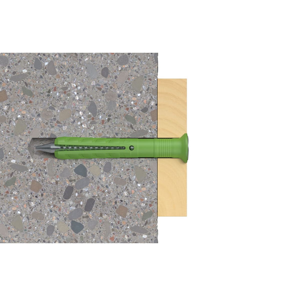 N Hammerfix with Countersunk Head - 6 x 50mm - Green & Galvanized - Pack of 45 - view 2