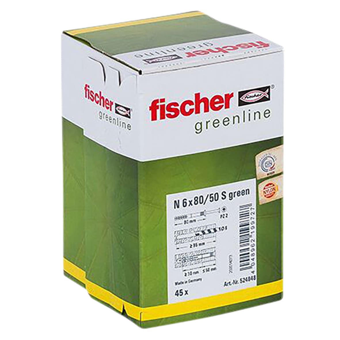 N Hammerfix with Countersunk Head - 6 x 50mm - Green & Galvanized - Pack of 45 - view 3