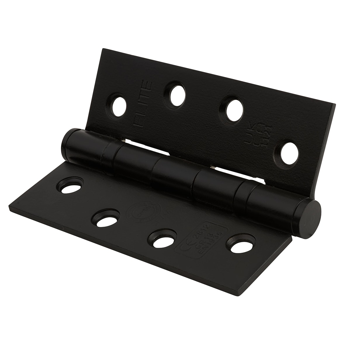 Twin Ball Bearing Grade 13 Butt Fire Door Hinge - 100 x 76 x 3mm - Matt Black - Pair - view 2