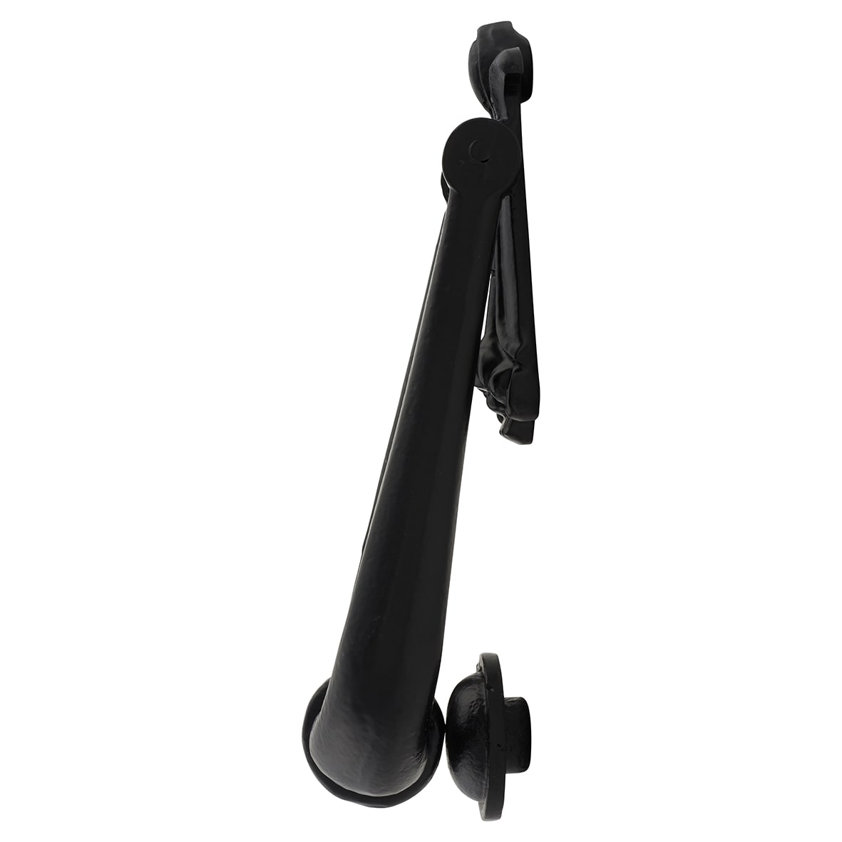 Fleur de Lys Door Knocker - Antique Black Iron - 190 x 65mm - view 4