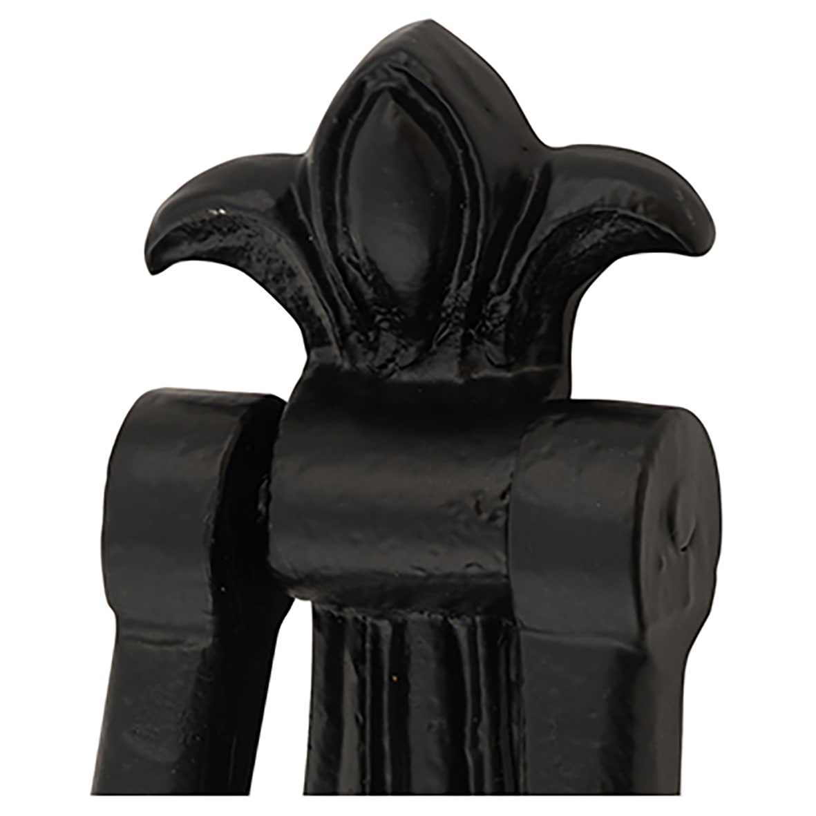 Fleur de Lys Door Knocker - Antique Black Iron - 190 x 65mm - view 7