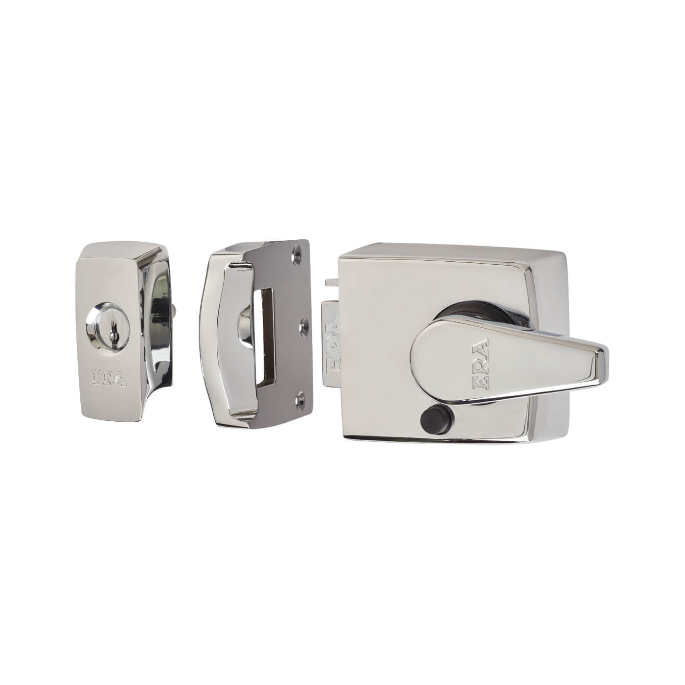BS 3621:2007 Keyless Egress Nightlatch - 60mm Backset - Polished Chrome Case/Cylinder - view 2