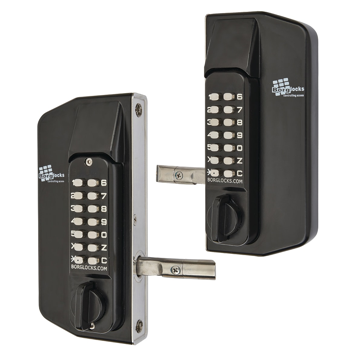 Borg BL3130 External Marine Grade Easicode Pro Push Button Gate Back to Back Code Lock - Black - view 2
