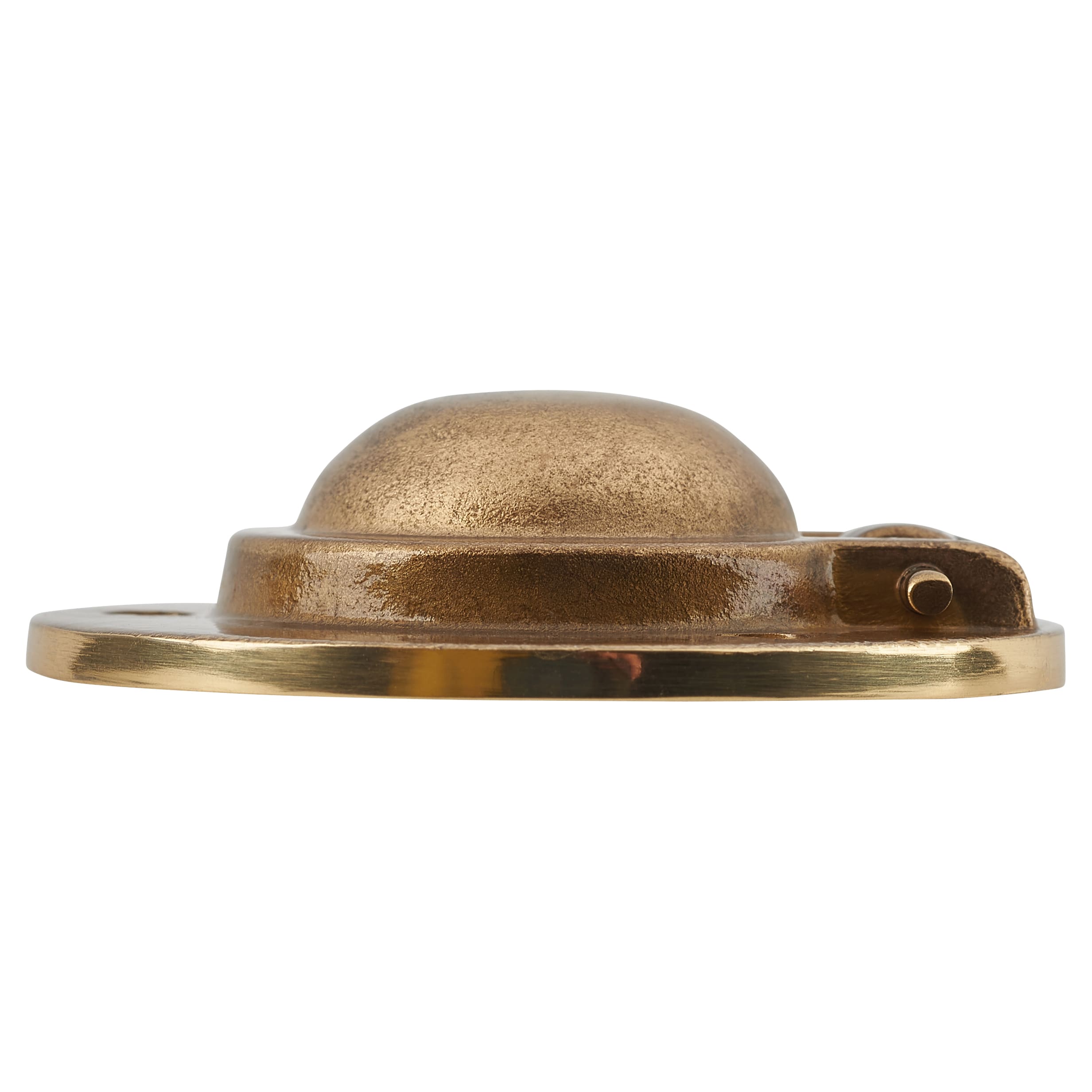 Round Flush Ring Cabinet Pull Handle - 45mm Diameter - Polished Brass - view 4