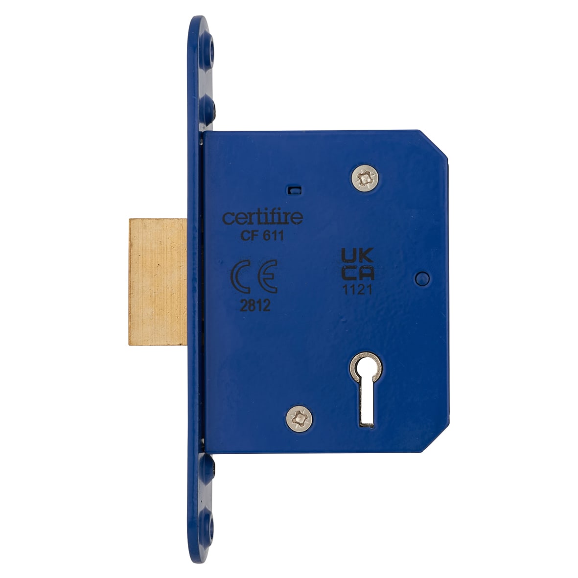 Architectural 5 Lever Deadlock - 65mm Case - 44mm Backset - Square - Antique Brass - view 4