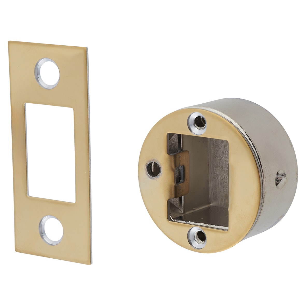 Quick Latch Bolt Through Tubular Bathroom Deadbolt - 71mm Case - 57mm Backset - Round - Pol Brass - view 3