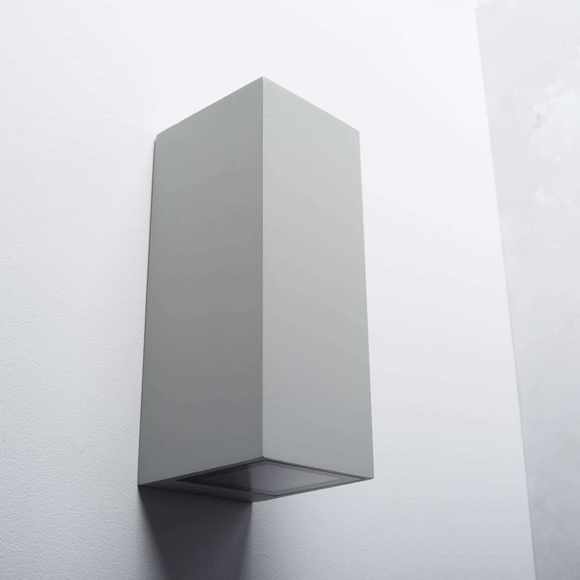 Square Outdoor Up & Down Wall Light - - Silver - view 3