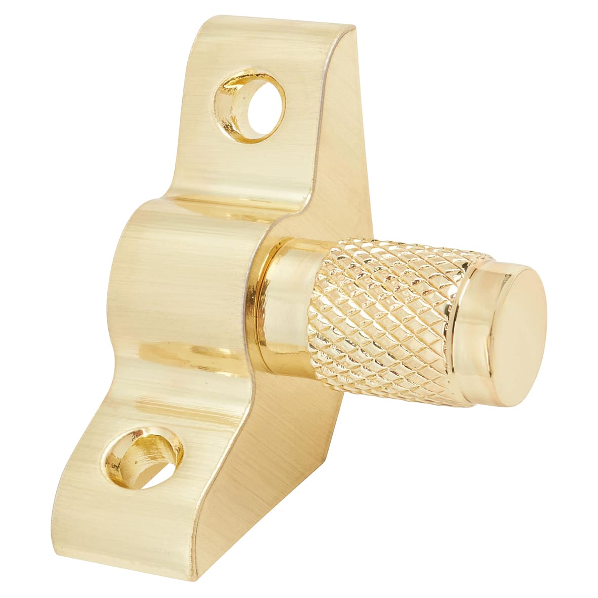 Stair Rod with Knurled Finials - 900mm Length - Satin Brass - view 4