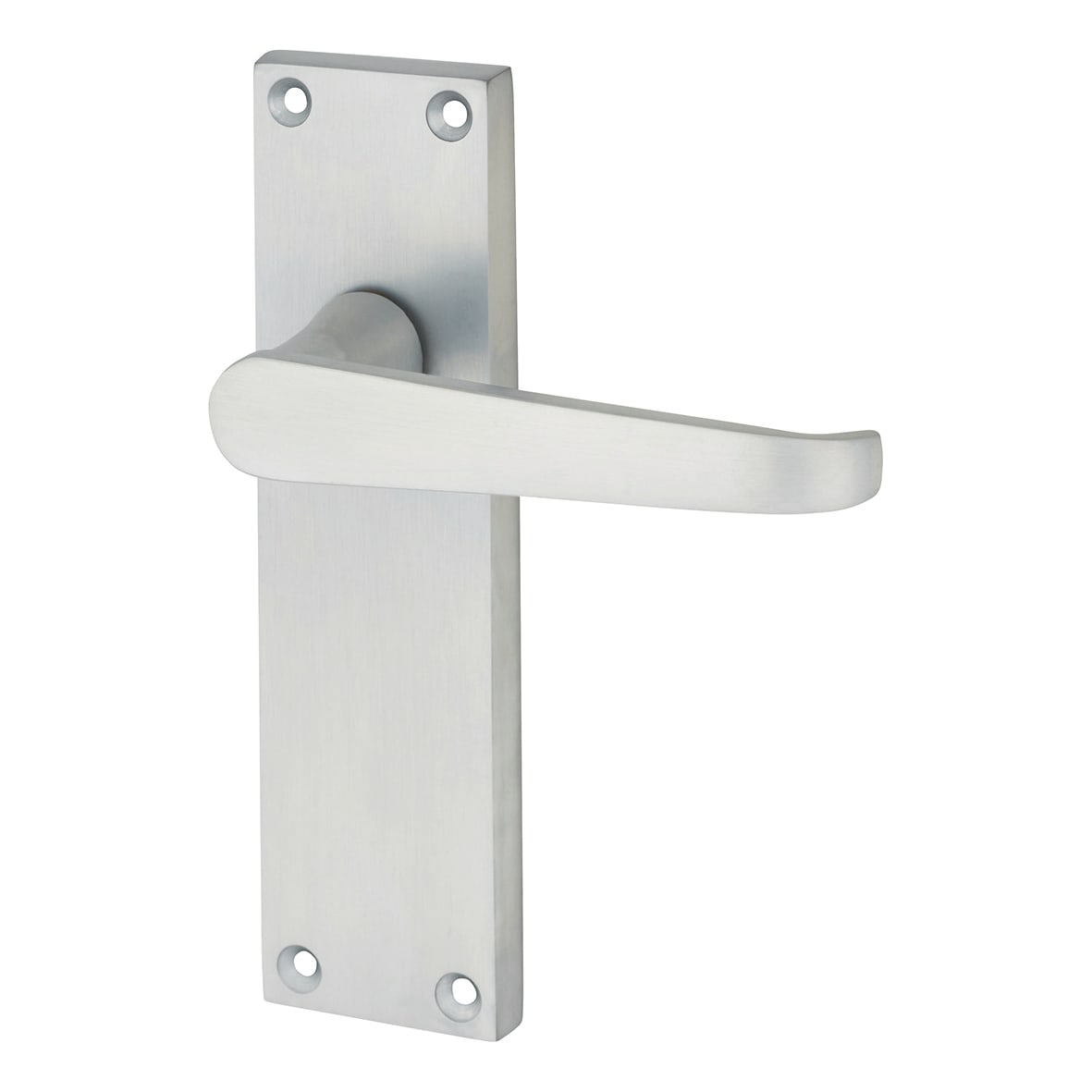 Satin Chrome Budget Straight Latch Door Handles Pack - Mia Range - view 2