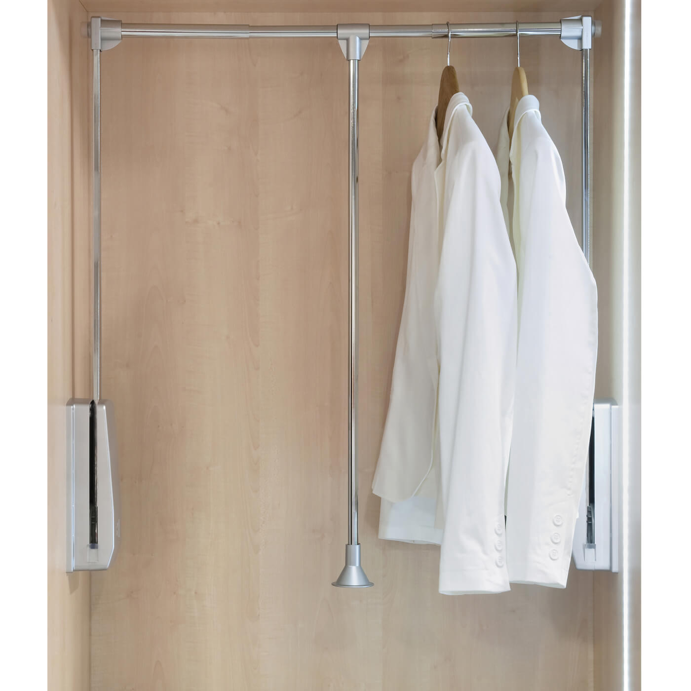 Pull Down Wardrobe Rail Lift - 450-600mm - Max Weight 12kg - Chrome - view 3