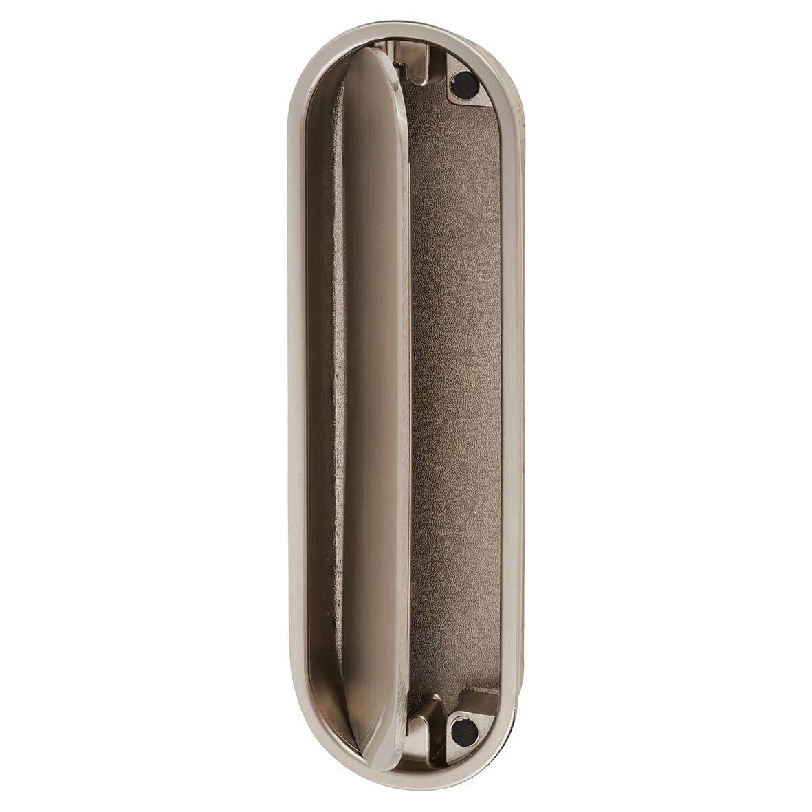 Eccles Oval Flush Cabinet Pull Handle - 150 x 47mm - Satin Nickel - view 2