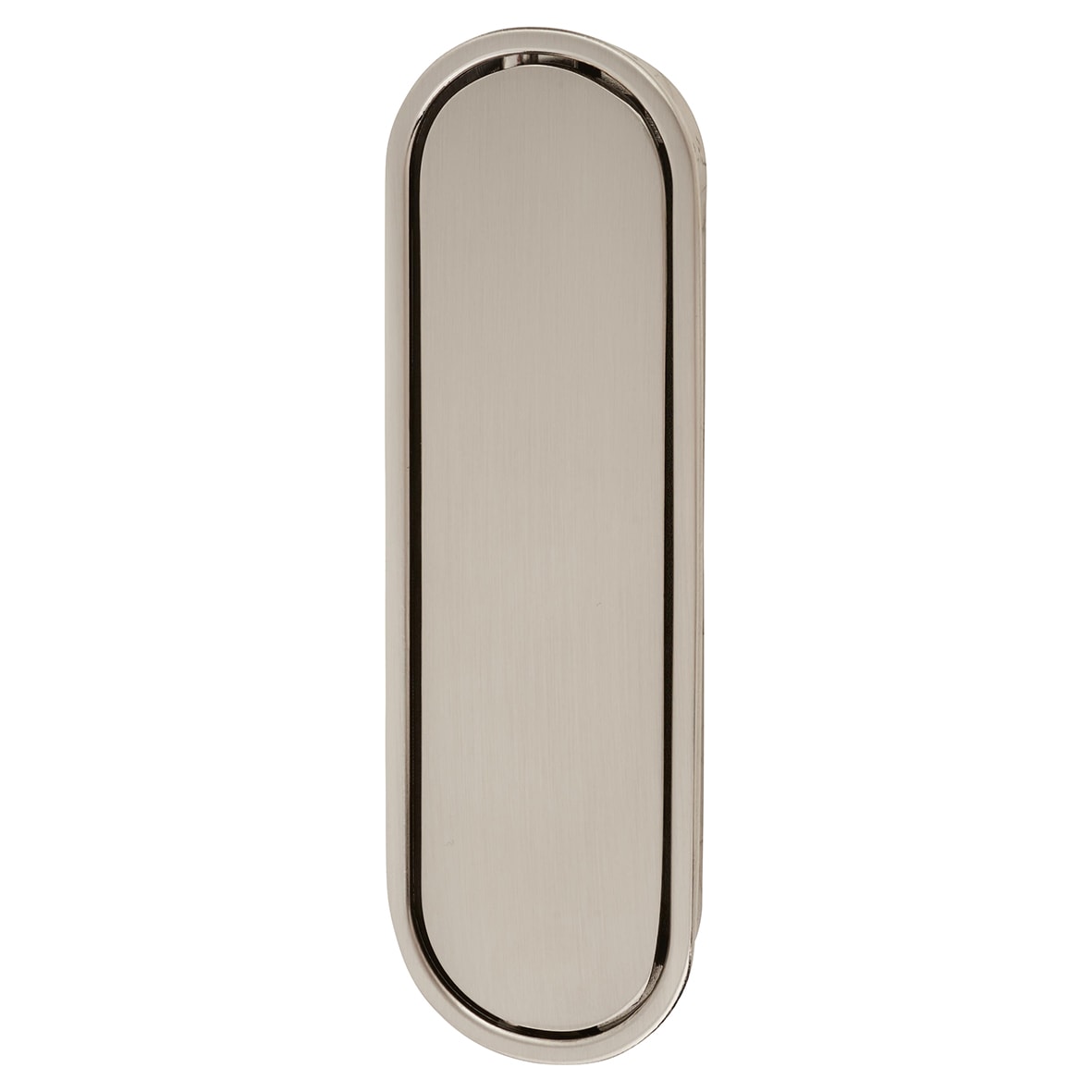 Eccles Oval Flush Cabinet Pull Handle - 150 x 47mm - Satin Nickel - view 3