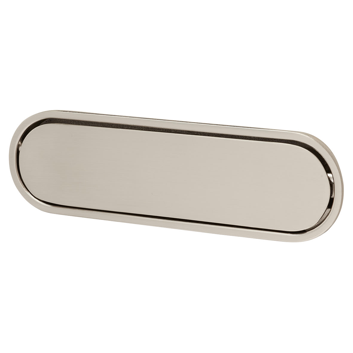 Eccles Oval Flush Cabinet Pull Handle - 150 x 47mm - Satin Nickel - view 4