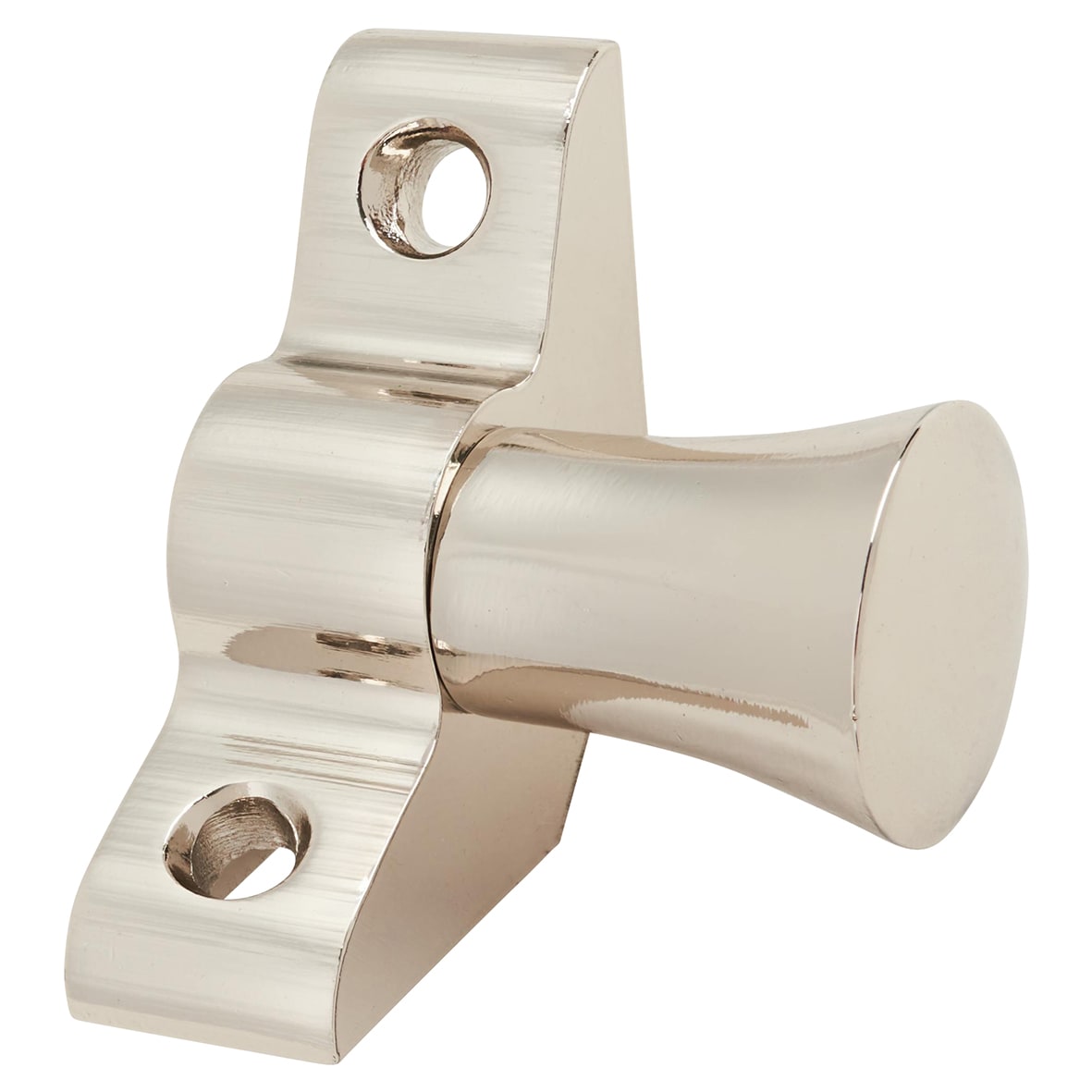 Lines Stair Rod with Fluted Finials - 900mm Length - Polished Nickel - view 4
