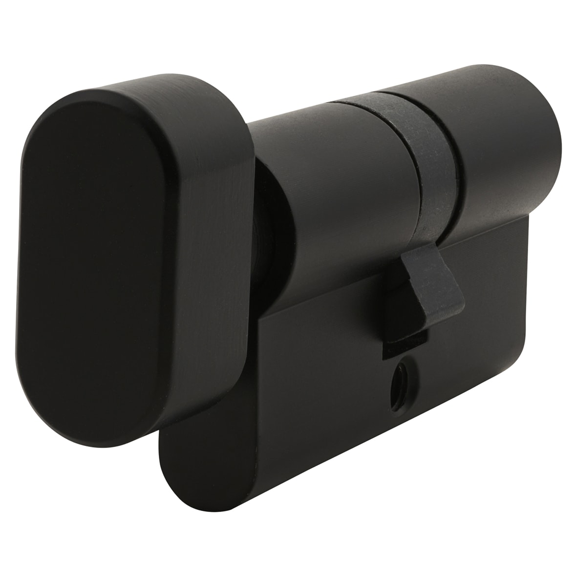 5 Pin 60mm Euro Thumbturn Cylinder - 30mm Turn + 30mm - Matt Black - Keyed to Differ - view 2