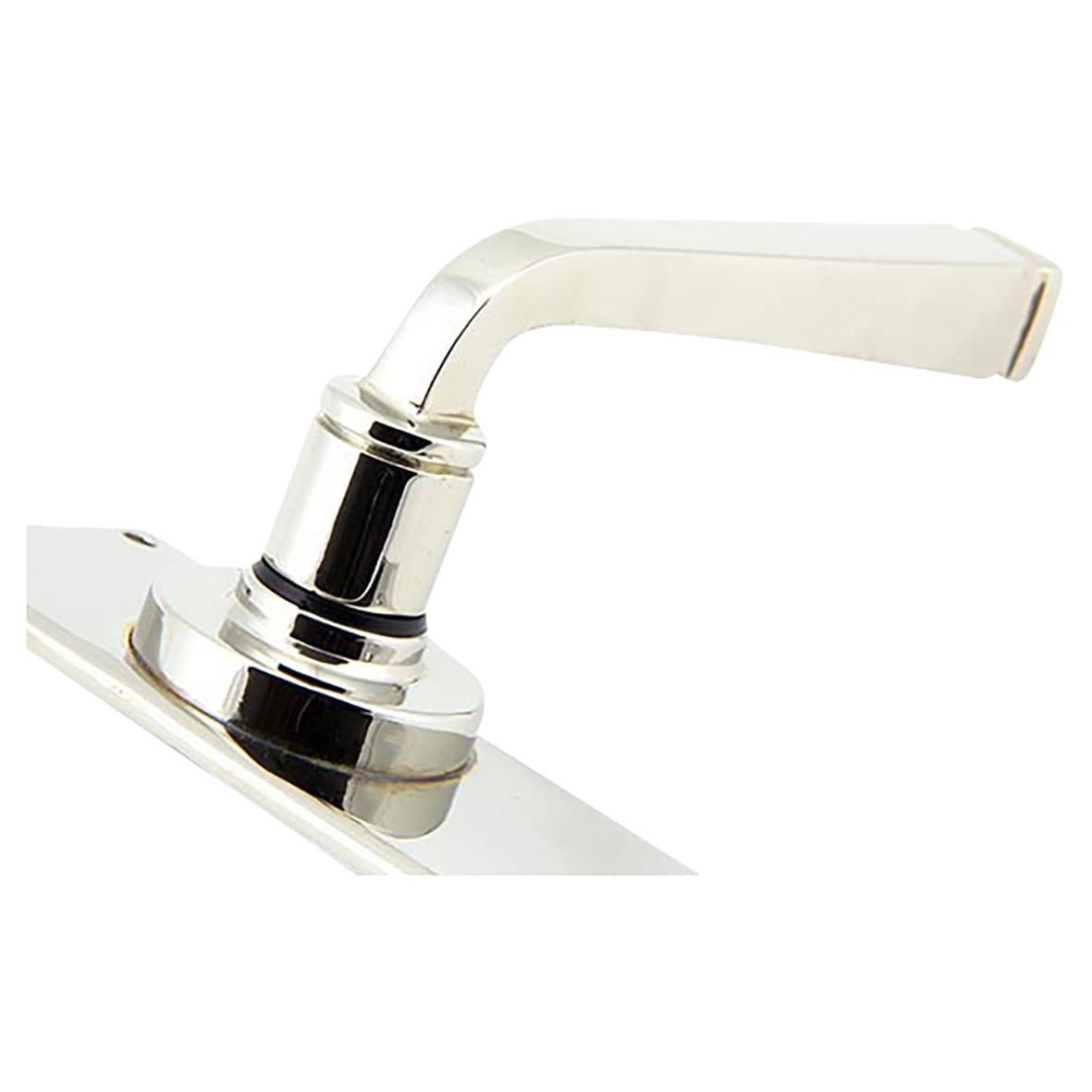 Polished Nickel Keyhole Door Handles - Avon Range - 152 x 48mm - view 2