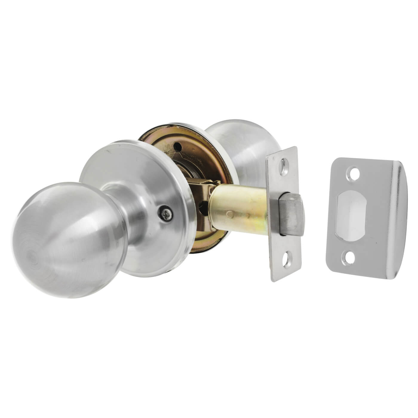 Satin Chrome Bala Hotel Passage Mortice Door Knobset - 65mm Rose Diameter - view 3