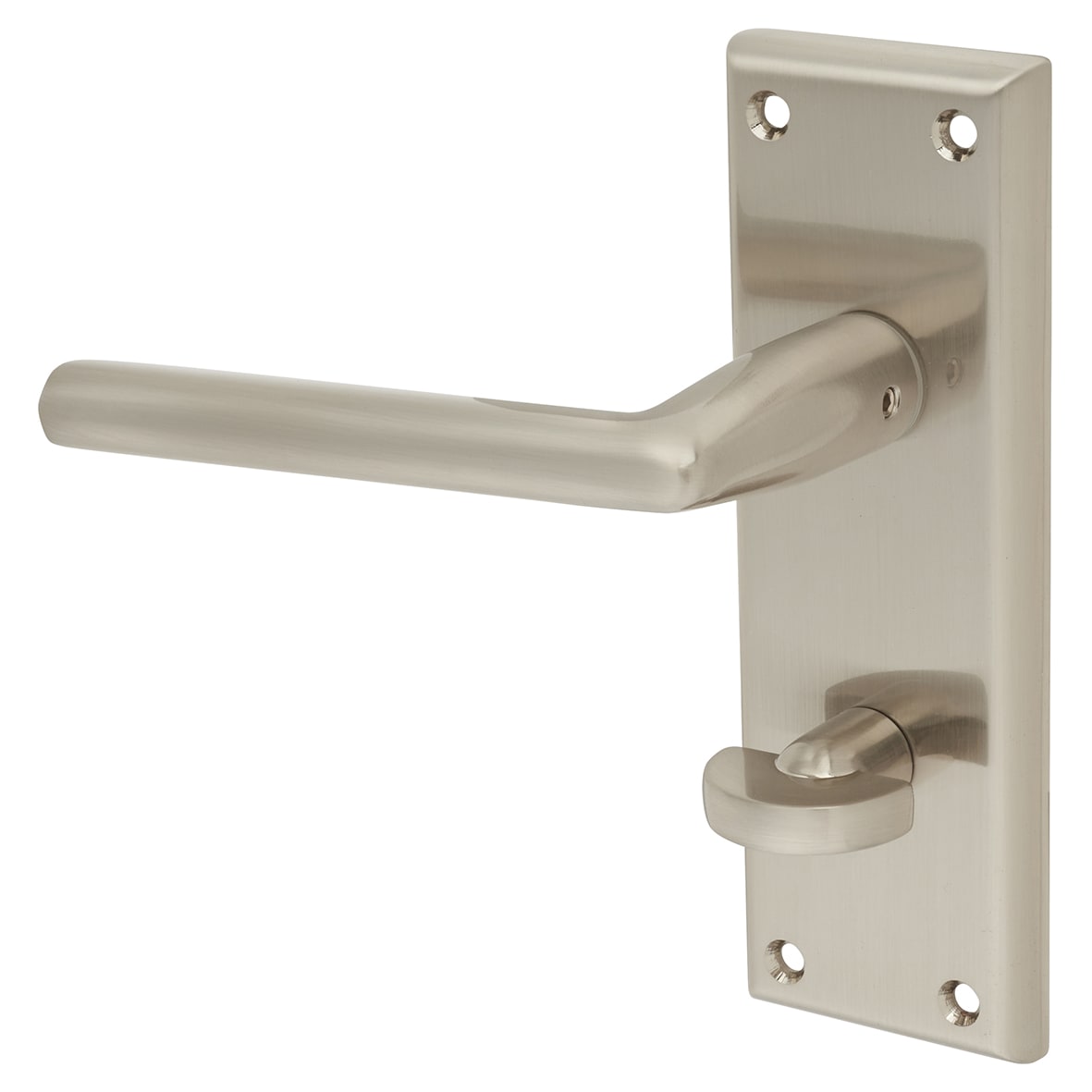 Brass Satin Nickel Bathroom Door Handles - Dieci Range - 150 x 50mm - view 2