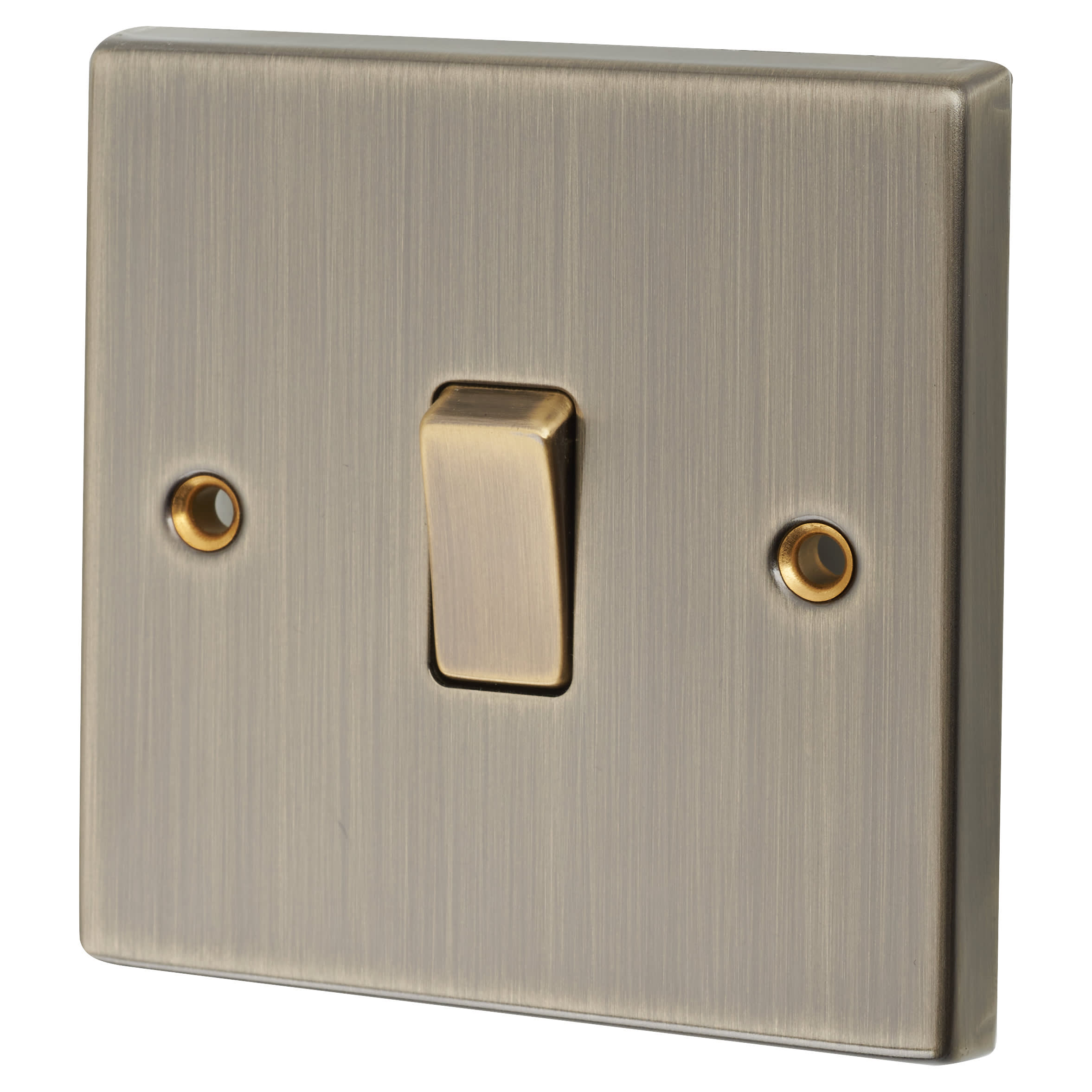 20A 1 Gang Double Pole Appliance Switch - Antique Brass - view 2