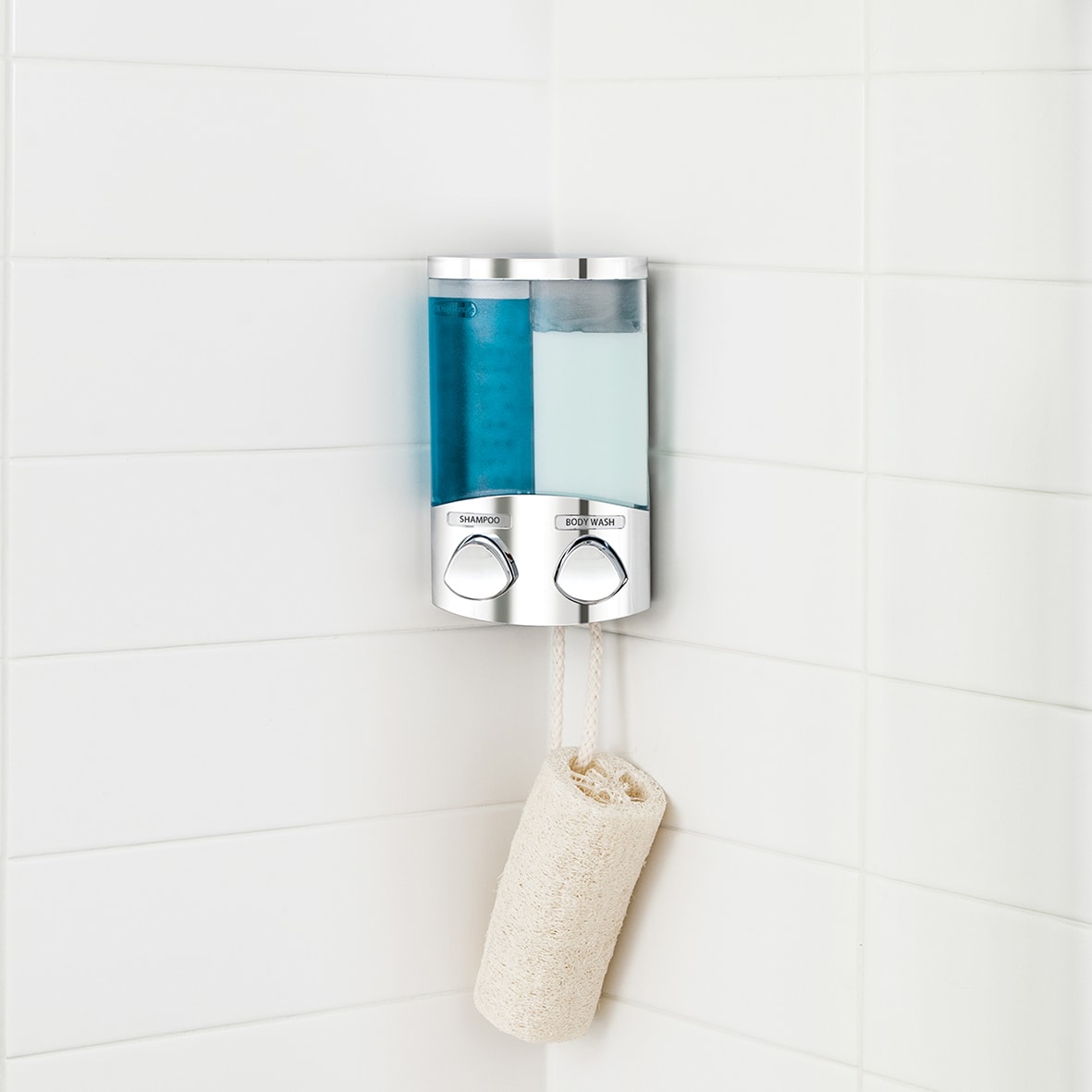 Euro Wall Mounted Duo Soap Dispenser - 130 x 80 x 200mm - Chrome - view 2