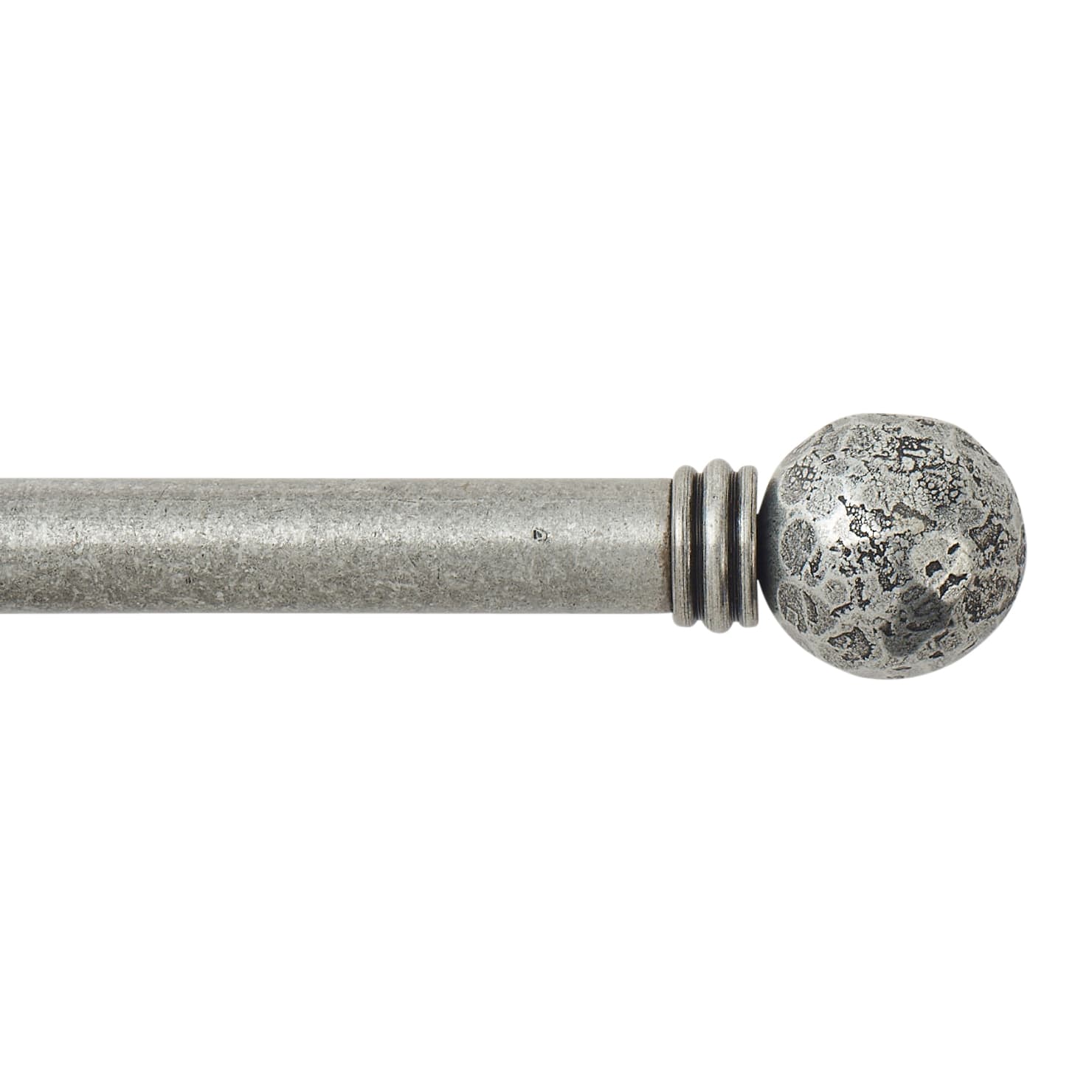 Beaten Ball Curtain Finials - Pewter - view 3