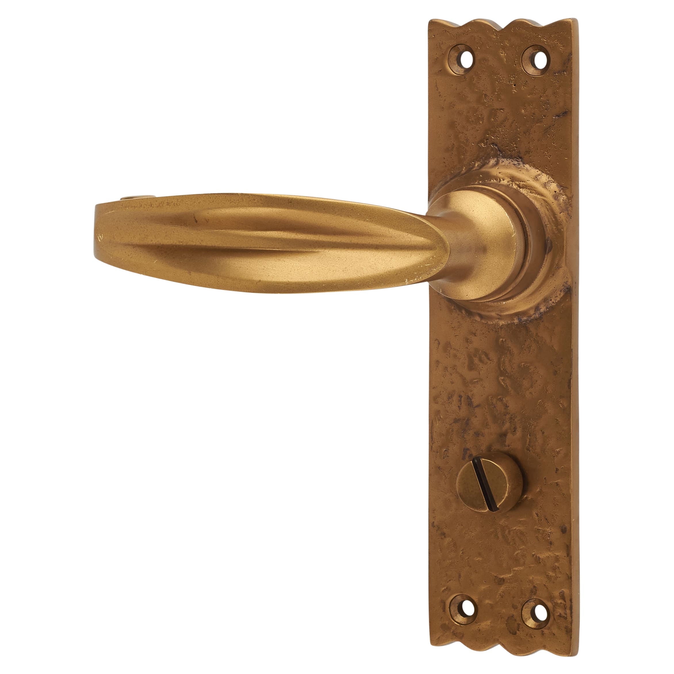 Antique Bronze Tudor Bathroom Door Handles - 152 x 38mm - view 3