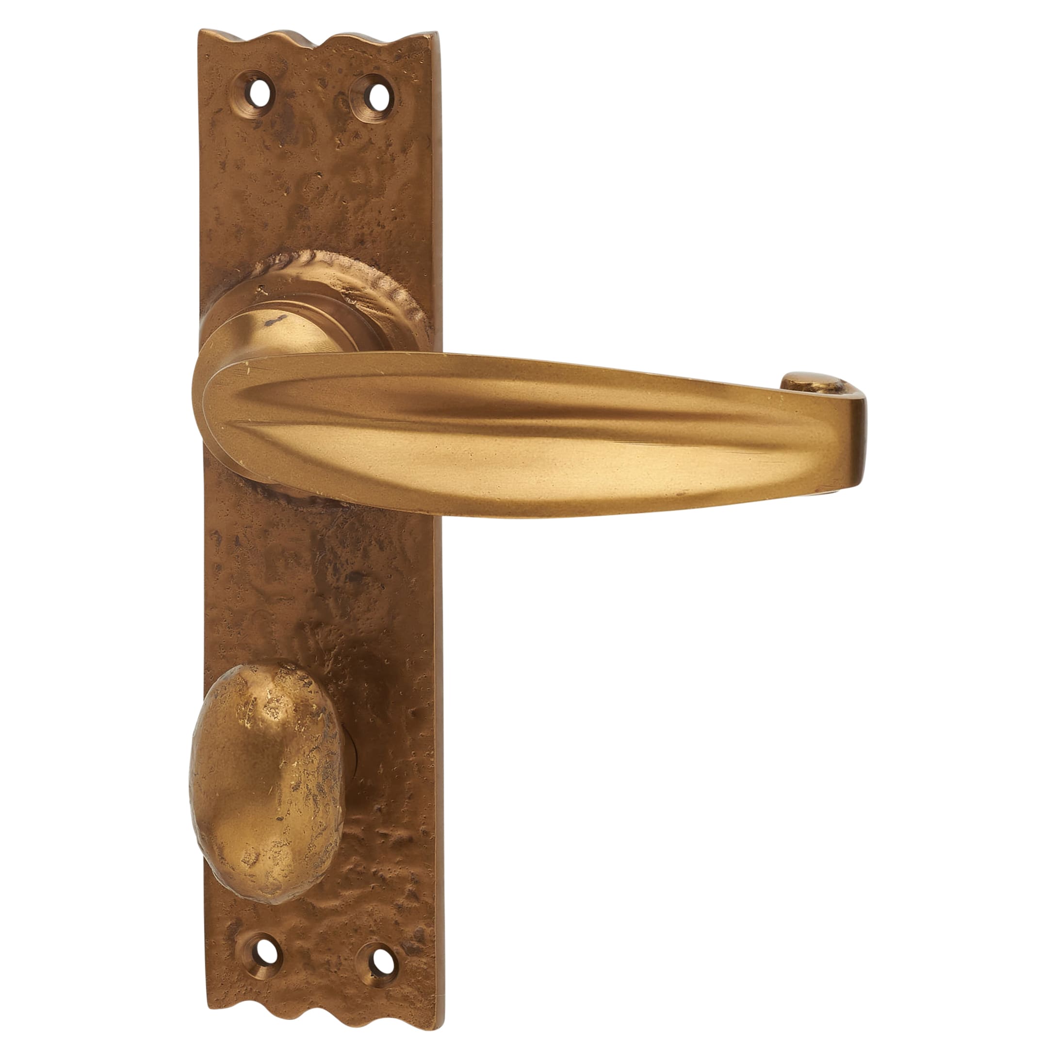 Antique Bronze Tudor Bathroom Door Handles - 152 x 38mm - view 4
