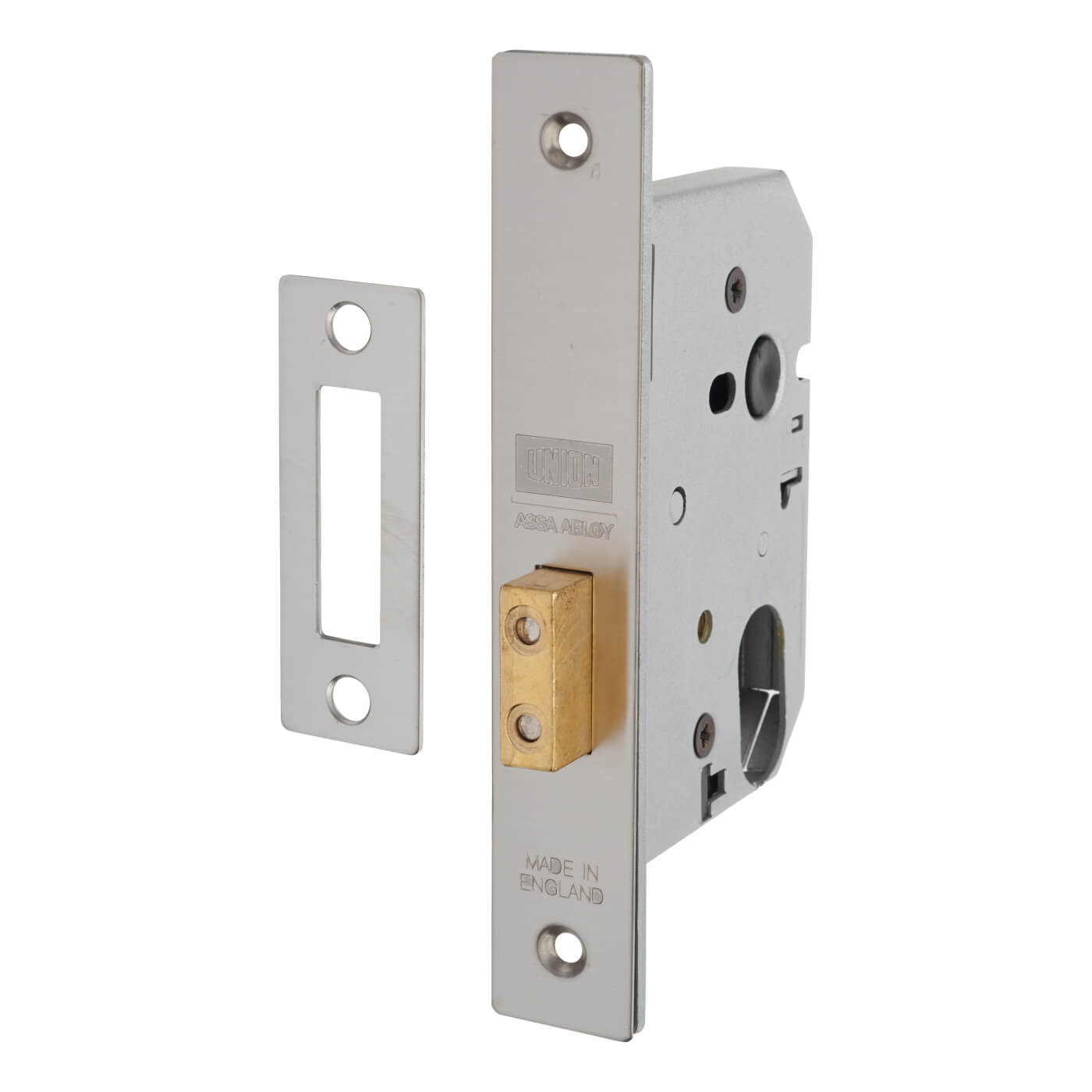 Oval 2141 Deadlock - 65mm Case - 44.5mm Backset - Satin Stainless Steel - view 2