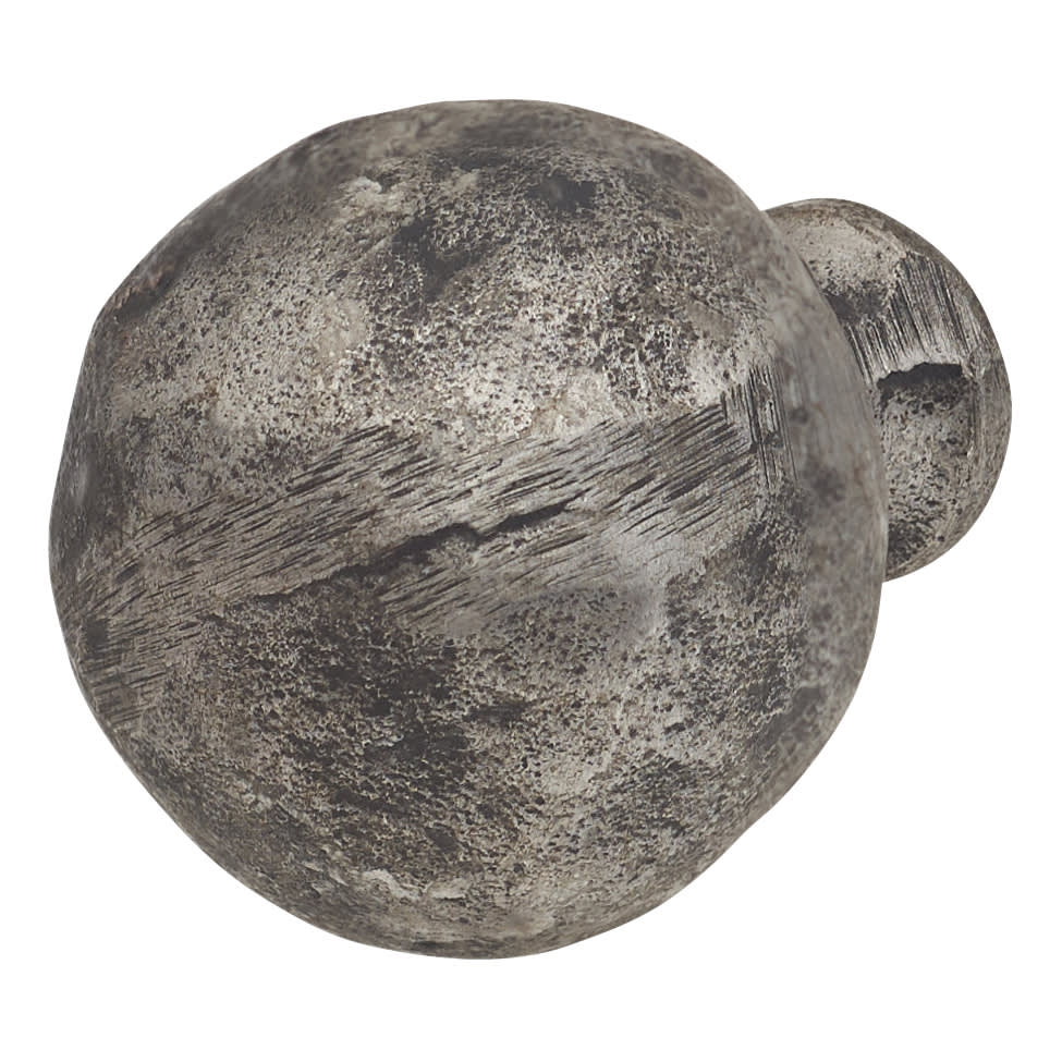 Oval Cabinet Knob - 30mm Diameter - Pewter Effect - view 2