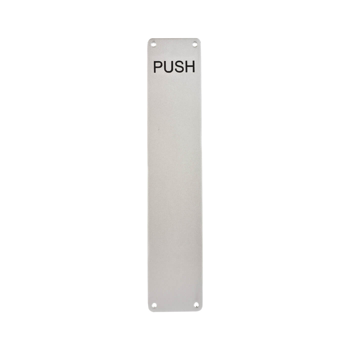 Aluminium Finger Plate - Push - 375 x 75 x 3mm - Satin - view 2