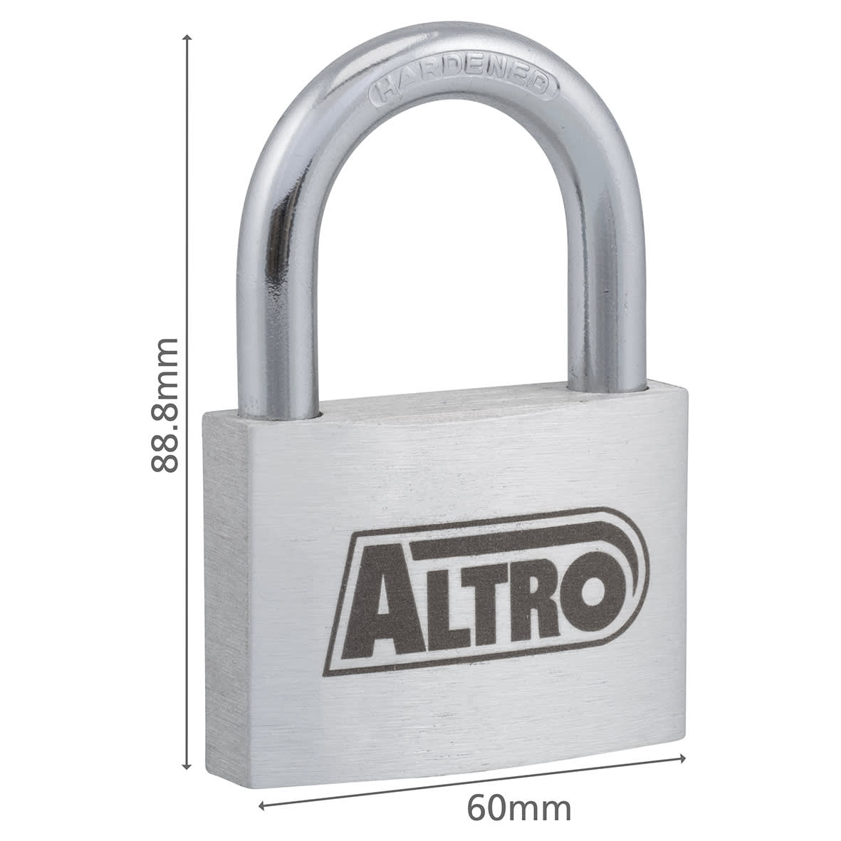 Aluminium Padlock - 60mm Body - 34.5 x 35mm Shackle - Keyed to Differ - view 6