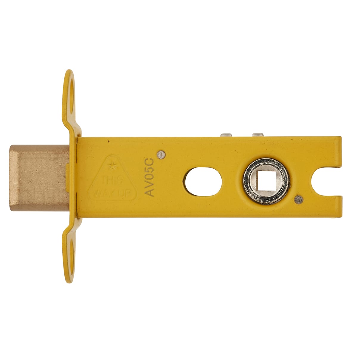 5mm Bolt Through Tubular Bathroom Deadbolt - 76mm Case - 57mm Backset - Radius - Matt Black - view 5