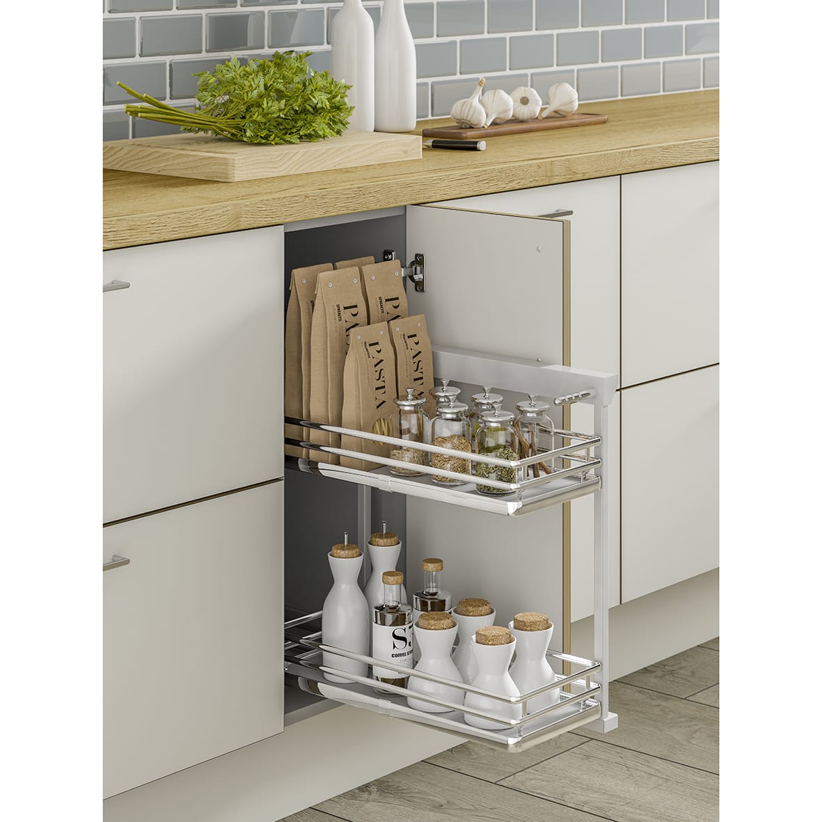 Base Pull Out Plus with Soft Close - Right Hand - Fits to Cabinet Width 400mm - view 3