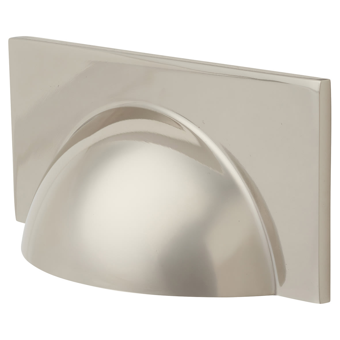 Crofts & Assinder Monmouth Square Cabinet Cup Handle - 64mm Centres - Polished Nickel - view 3