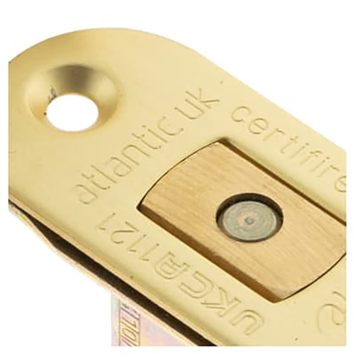 Fire-Rated Bolt Through Tubular Bathroom Deadbolt - 78mm Case - 57mm Backset - Radius - Sat Brass - view 4