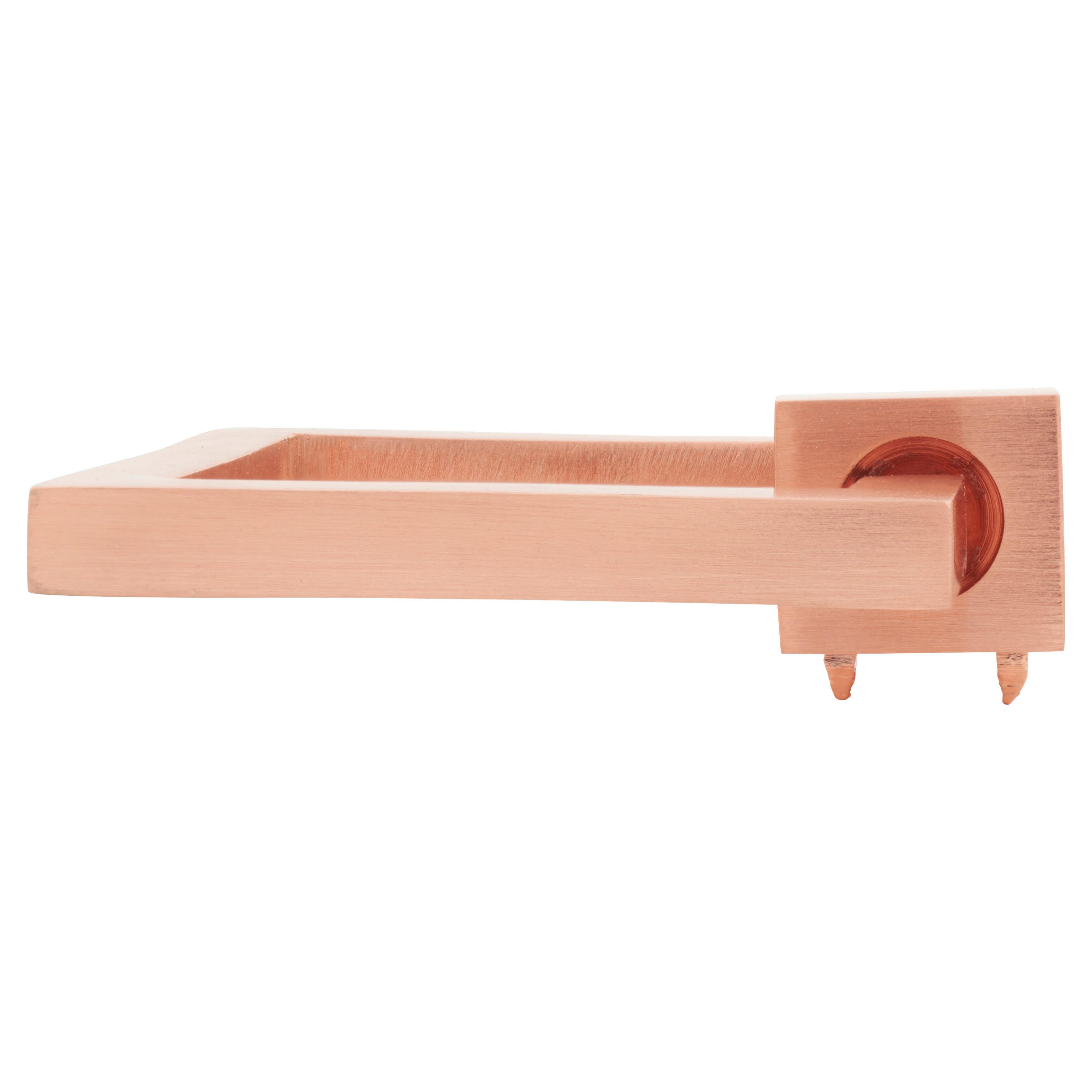 Marcus Square Ring Cabinet Drop Handle - 50 x 55mm - Satin Rose Gold - view 2