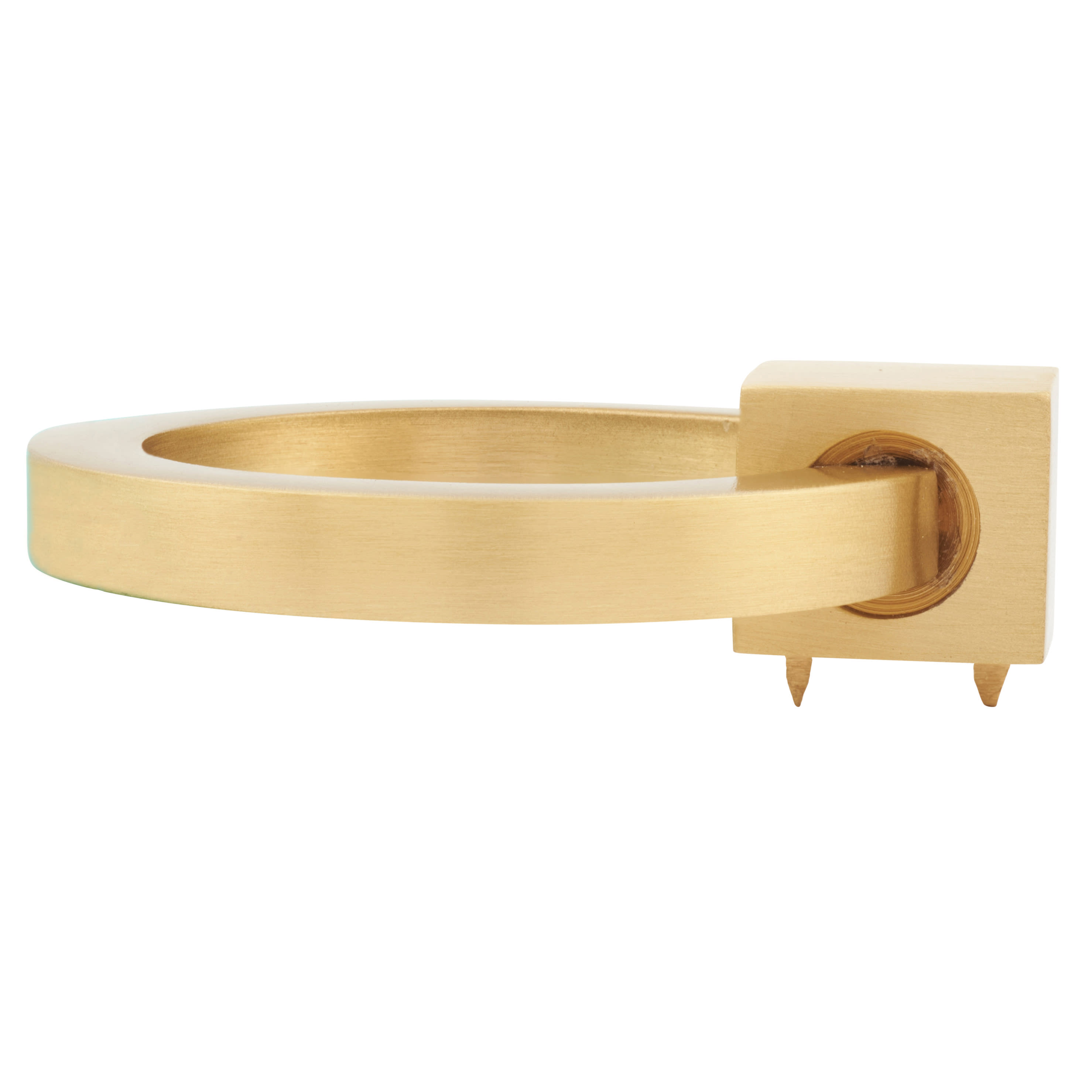 Marcus Ring Cabinet Drop Handle - 50mm Diameter - Satin Brass - view 2