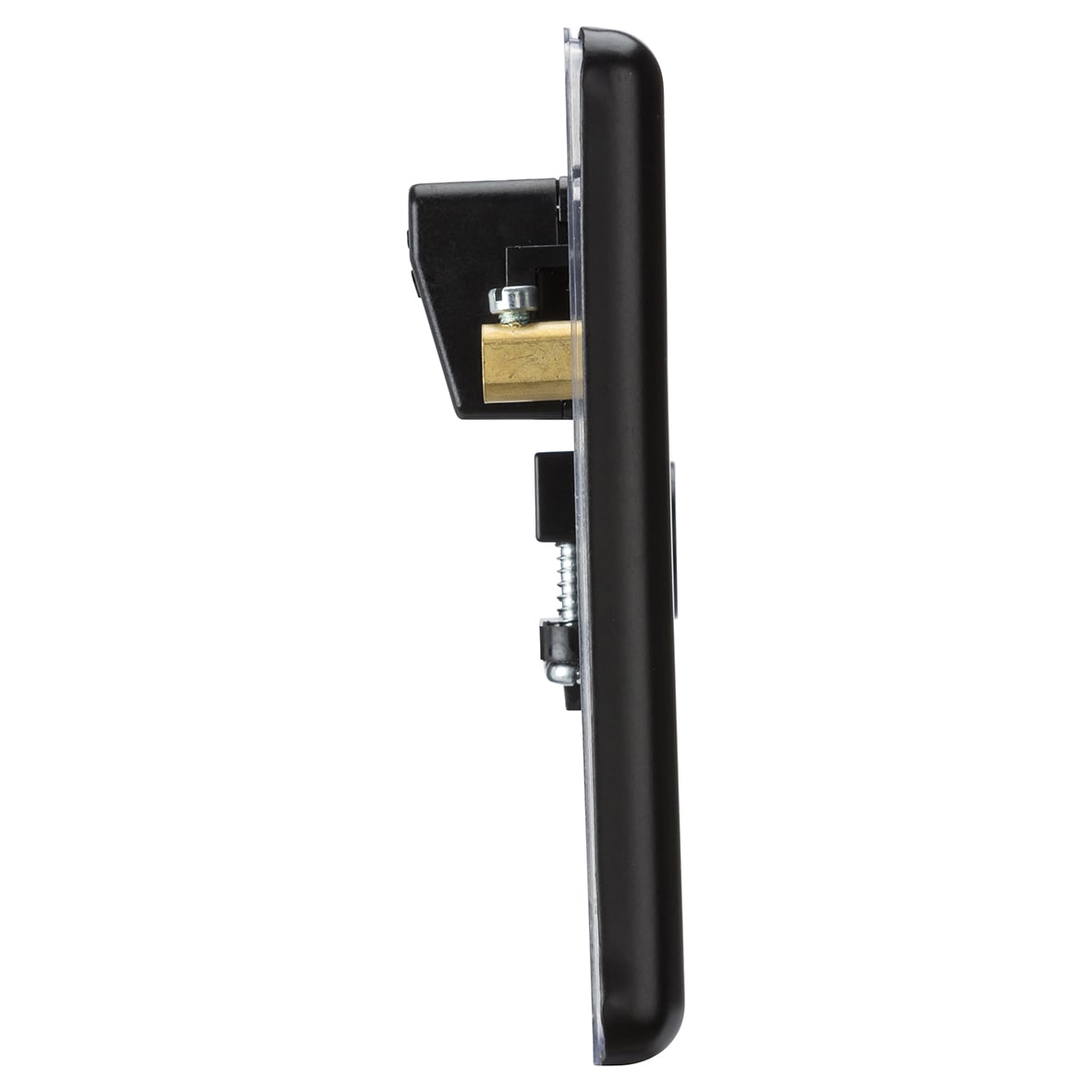 20A Round Edge Flex Outlet Plate - Matt Black - view 3