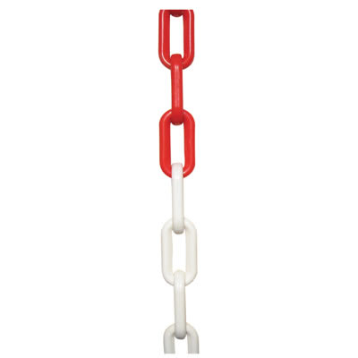 Plastic Chain - 6mm Link - 5m Length - Red/White - view 2