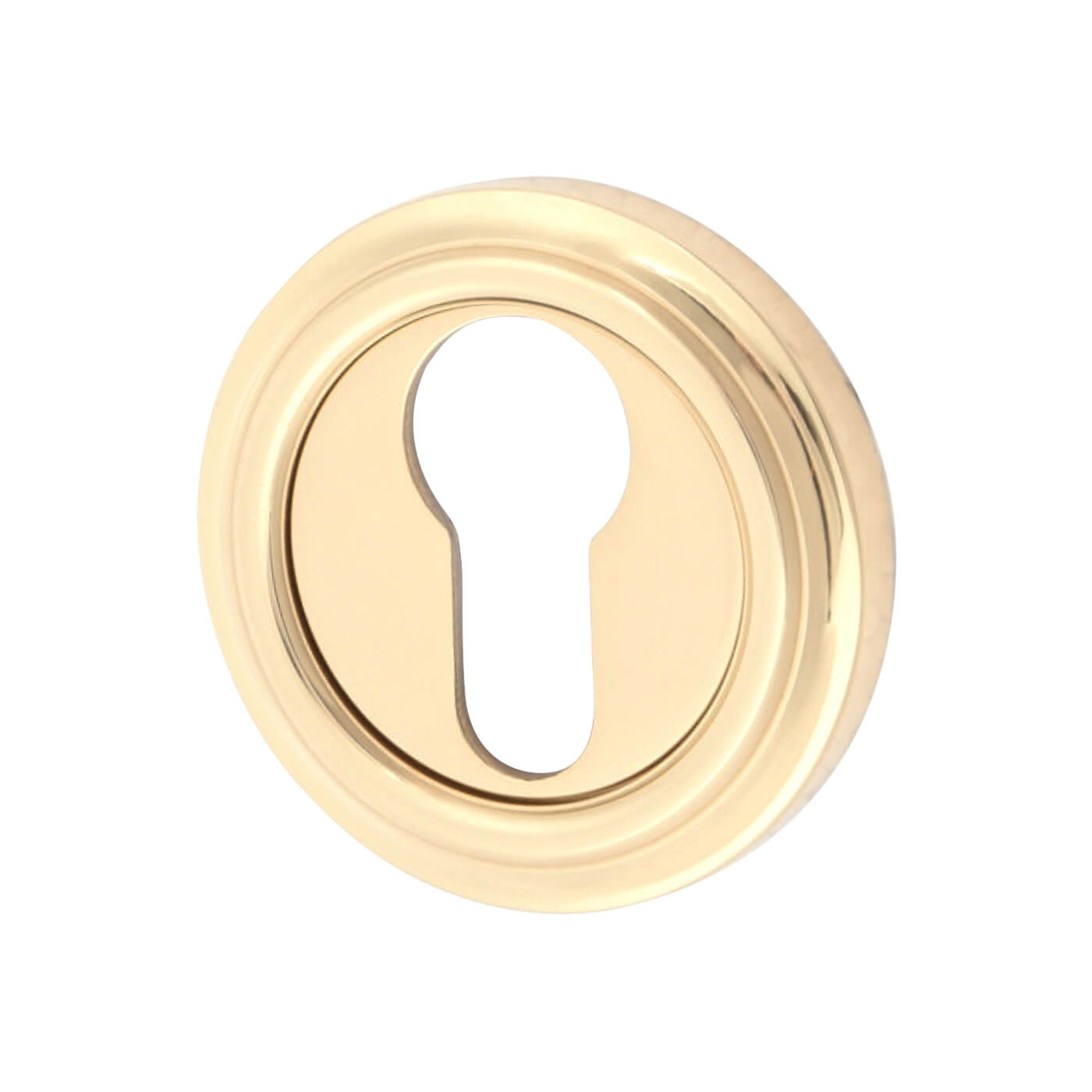 Parisian Escutcheon - 53mm Diameter - Euro - Polished Brass - view 2