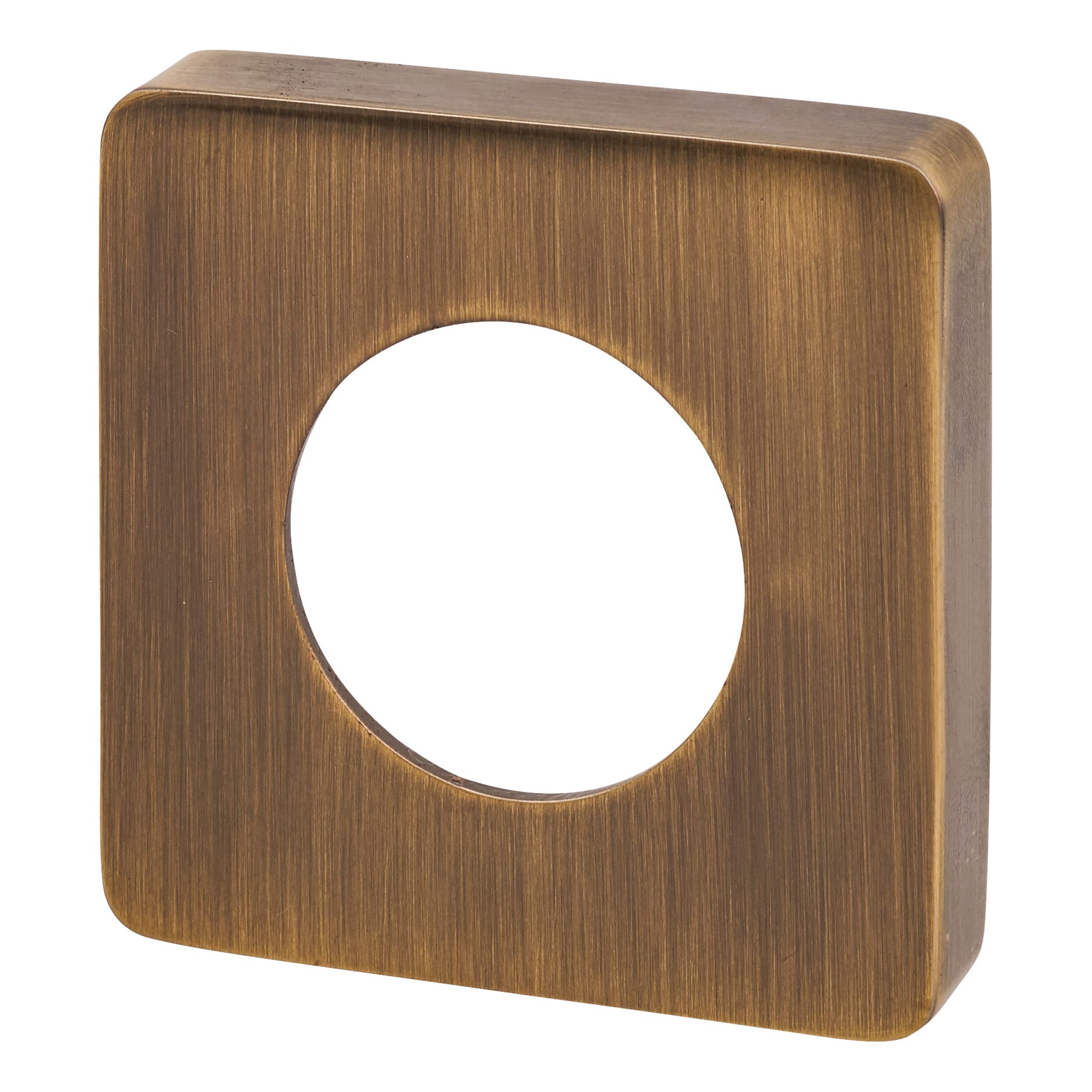 Square Passage Rose Cover - Antique Brass - view 3