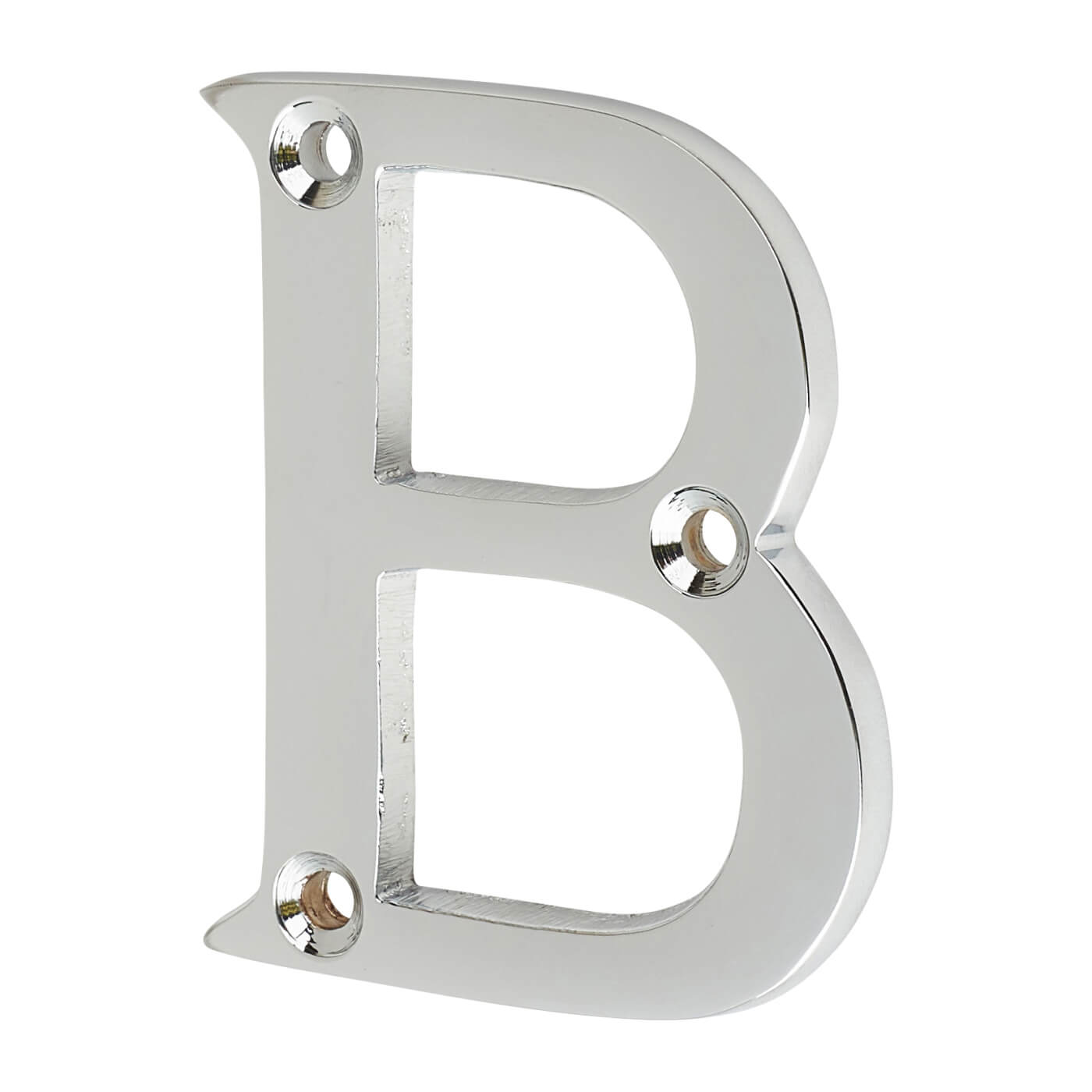 63mm Screw Fix Door Letter - B - Polished Chrome - view 2