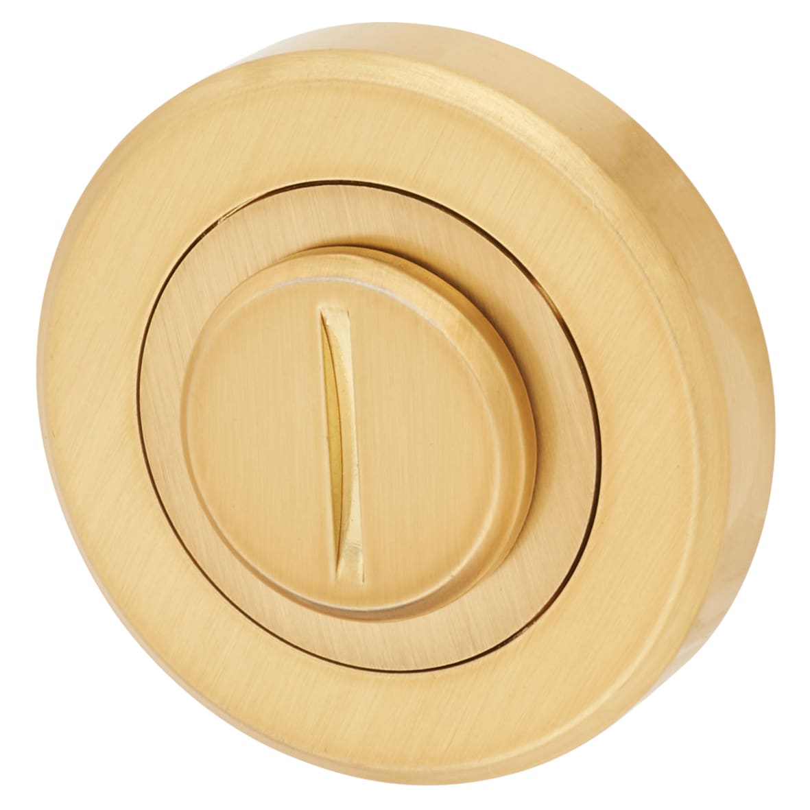 Brass Bathroom Turn & Release - 50mm Diameter - Oval - Satin Brass - view 2