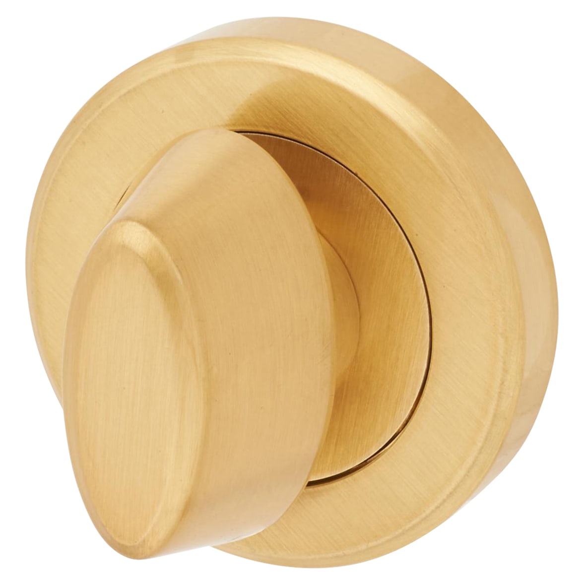 Brass Bathroom Turn & Release - 50mm Diameter - Oval - Satin Brass - view 3