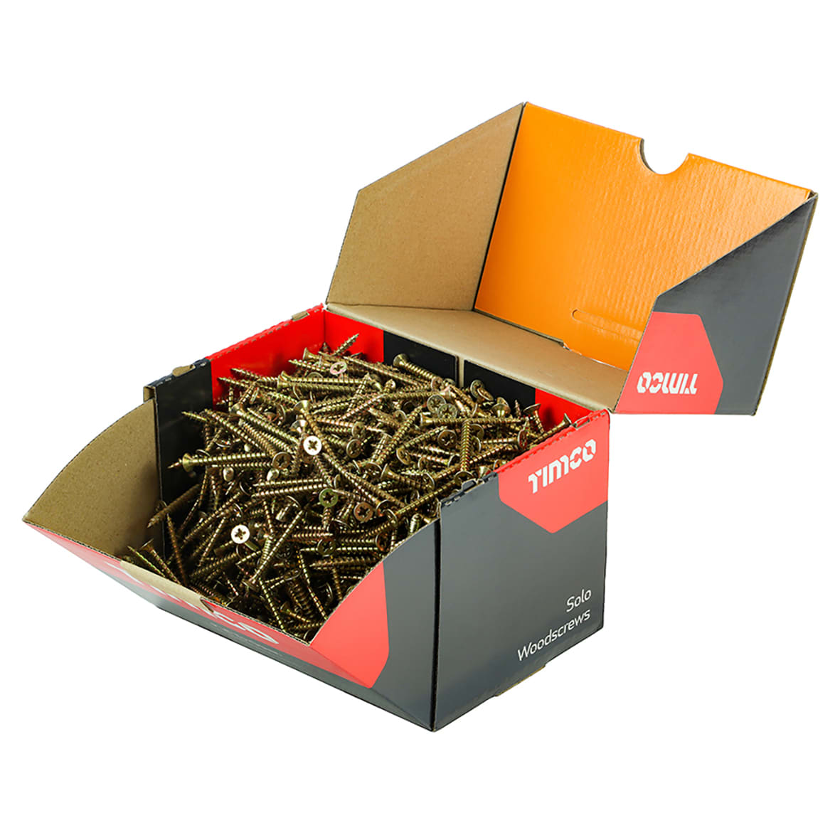 Solo Chippy Pozi Countersunk Wood Screws - 5.0 x 50mm - Yellow Zinc - Pack of 1000 - view 2