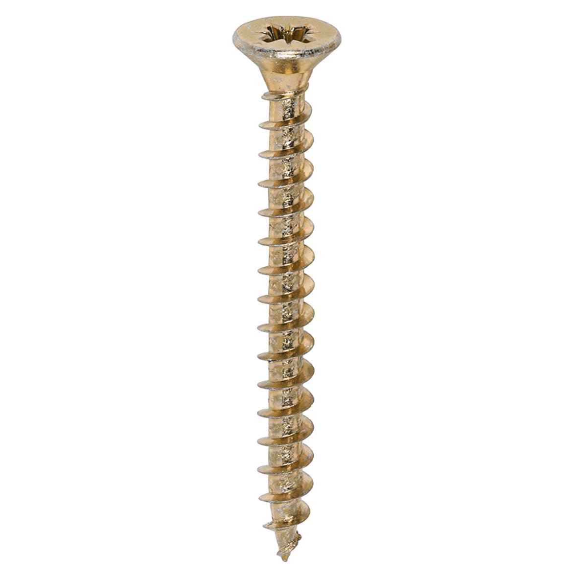Solo Chippy Pozi Countersunk Wood Screws - 5.0 x 50mm - Yellow Zinc - Pack of 1000 - view 3