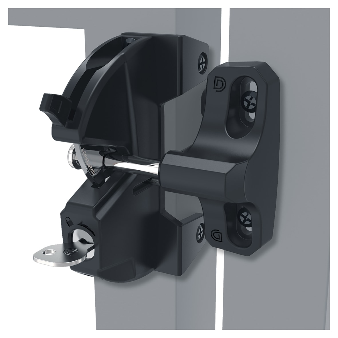 D&D Lokklatch Locking Gate Latch - 115 x 28mm - Black - view 2